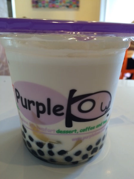 My favorite drink at this boba shop called Purple Kow.