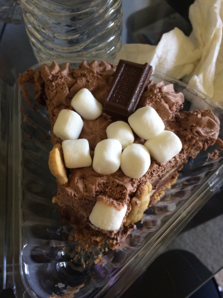 One of my housemates' friends got me this smores pie. I'm not a fan of marshmallows, but it gave the pie good texture.